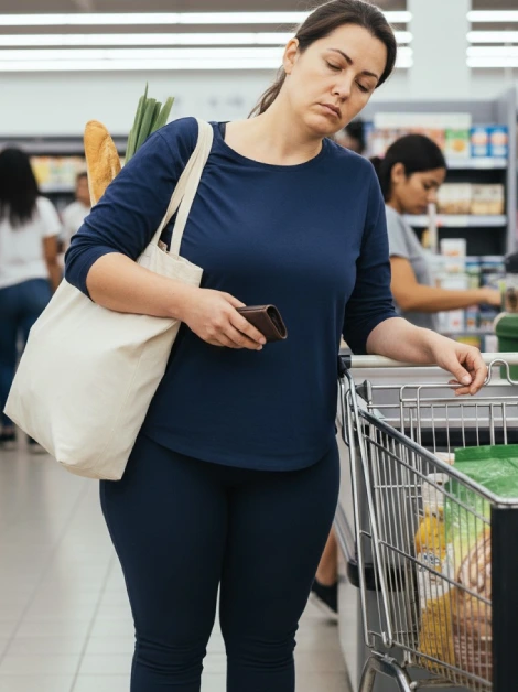 Mulher no supermercado