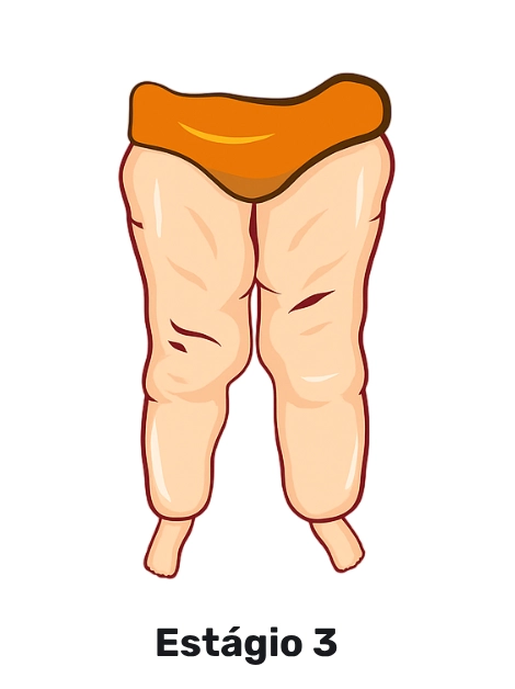 Lipedema — Estágio 3