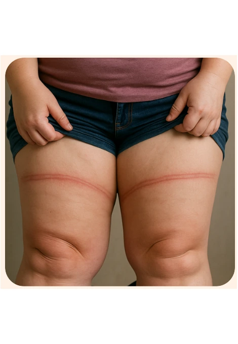 Lipedema — Marcas ao mínimo toque